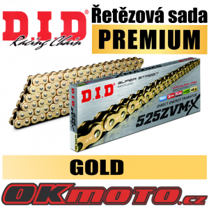 Reťazová sada D.I.D PREMIUM 525ZVM-X2 GOLD X-ring - Honda CBF 600 S, 600ccm - 04-07 D.I.D (Japonsko)