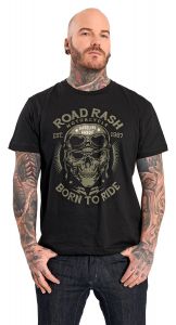 Pánske tričko ROAD RASH čierne Gasoline Bandit