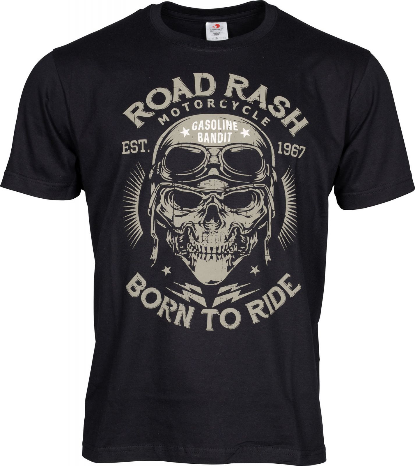 Pánske tričko ROAD RASH čierne Gasoline Bandit