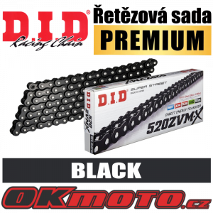 Reťazová sada D.I.D PREMIUM 520ZVMX BLACK X-ring - Suzuki DR 800 S Big, 800ccm - 99>00