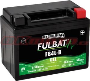 Motobatéria FULBAT FB4L-B GEL - Yamaha CW50 /RSX BWs, 50ccm - 91>97