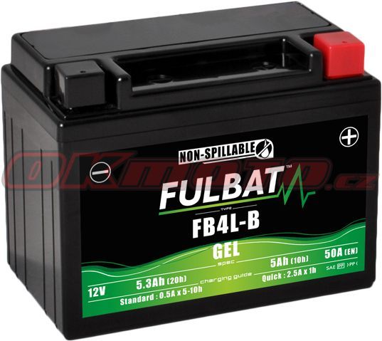 Motobatéria FULBAT FB4L-B GEL - Cagiva W8, 125ccm - 93>98