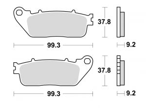 Zadné brzdové doštičky Braking 942CM56 - Honda CB 1000 R, 1000ccm - 08-16 Braking (Itálie)