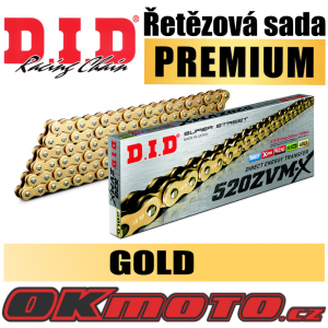 Reťazová sada D.I.D PREMIUM 520ZVMX GOLD X-ring - Honda NX 650 Dominator, 650ccm - 96>01 D.I.D (Japonsko)