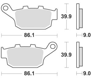 Zadné brzdové doštičky Braking 956CM56 - Honda NC 750 X DCT, 750ccm - 14-23 Braking (Itálie)