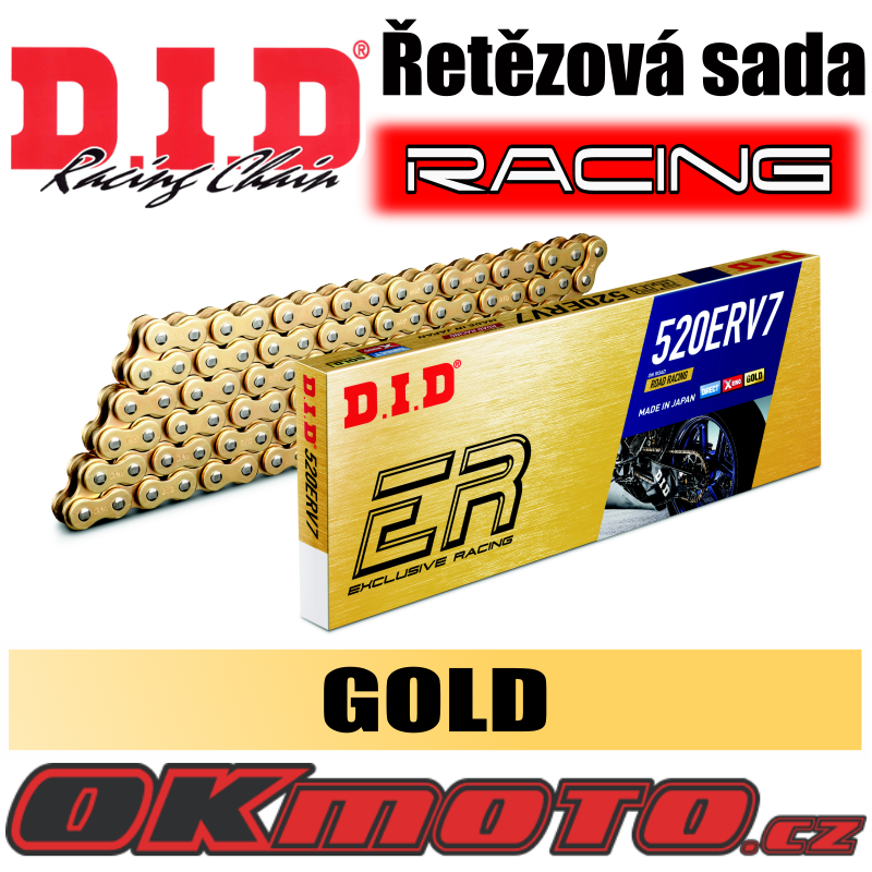 Reťazová sada D.I.D RACING - 520ERV7 GOLD X-ring - Ducati Panigale 1103 V4, 1103ccm - 18-23 D.I.D (Japonsko)