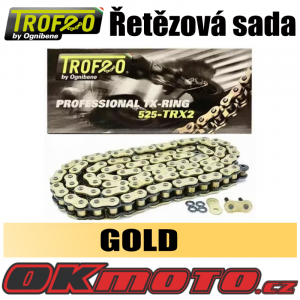 Reťazová sada TROFEO 525TRX2 GOLD TX-ring - Benelli TRK 502, 500ccm - 16-20 OGNIBENE (Itálie)