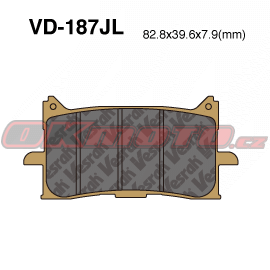 Predné brzdové doštičky Vesrah VD-187JL - Honda CB 125 R Neo Sports Café, 125ccm - 18-20