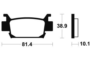 Zadné brzdové doštičky SBS 829SI - Honda TRX 700 XX, 700ccm - 08-11