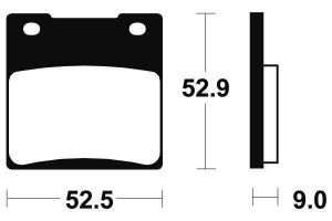 Zadné brzdové doštičky SBS 556HF - Kawasaki ZRX 1200, R, S, 1200ccm - 01-06