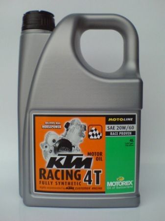 MOTOREX - KTM Racing 4T 20W/60 - 4L MOTOREX (Švýcarsko)