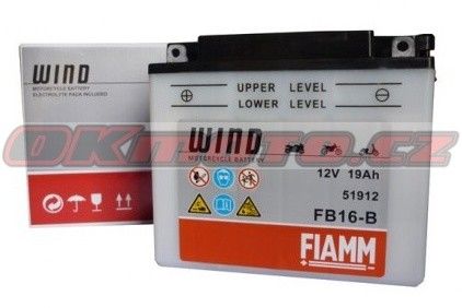 Motobatéria Fiamm FB16-B - Buell RSS1200, 1200ccm - 91>93 Fiamm (Itálie)