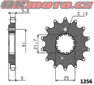 Kalené reťazové koliesko SUNSTAR - Honda XR600 R, 600ccm - 91>01 SUNSTAR (Japonsko)