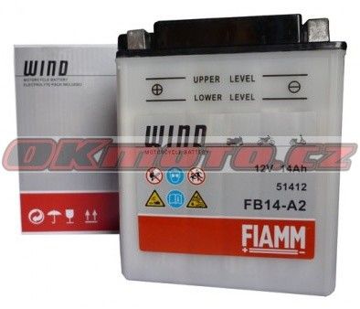 Motobatéria Fiamm FB14-A2, 12V, 14Ah Fiamm (Itálie)