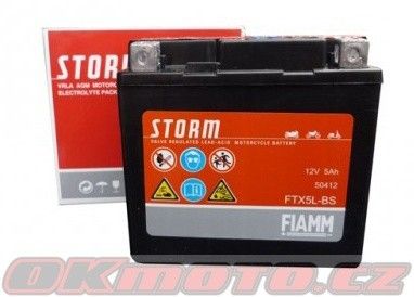 Motobatéria Fiamm FTX5L-BS, 12V, 4Ah Fiamm (Itálie)