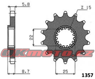 Kalené reťazové koliesko SUNSTAR - KTM EXC125, 125ccm - 95>06 SUNSTAR (Japonsko)