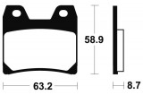 Zadné brzdové doštičky SBS 770HF - Yamaha XJR 1300, 1300ccm - 02-15