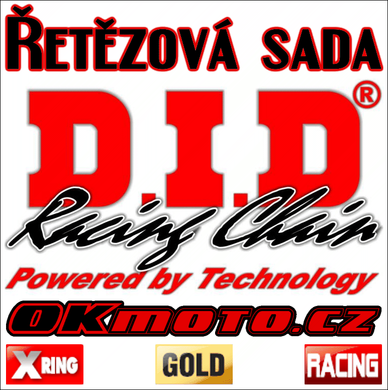 Reťazová sada D.I.D 520ERVT GOLD X-ring - Honda CRE 450 F, 450ccm - 02>05 D.I.D (Japonsko)