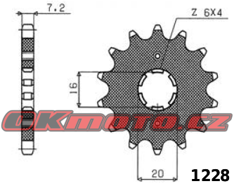 Kalené reťazové koliesko SUNSTAR - Yamaha XT 125 X, 125ccm - 08>10 SUNSTAR (Japonsko)