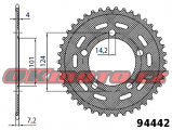 Kalená rozeta SUNSTAR - KTM Supermoto 950 LC8, 950ccm - 06-09