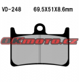 Predné brzdové doštičky Vesrah VD-248 - Yamaha MT-09 Sport Tracker, 850ccm - 14-16