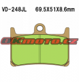 Predné brzdové doštičky Vesrah VD-248JL - Yamaha MT-09 Sport Tracker, 850ccm - 14-16